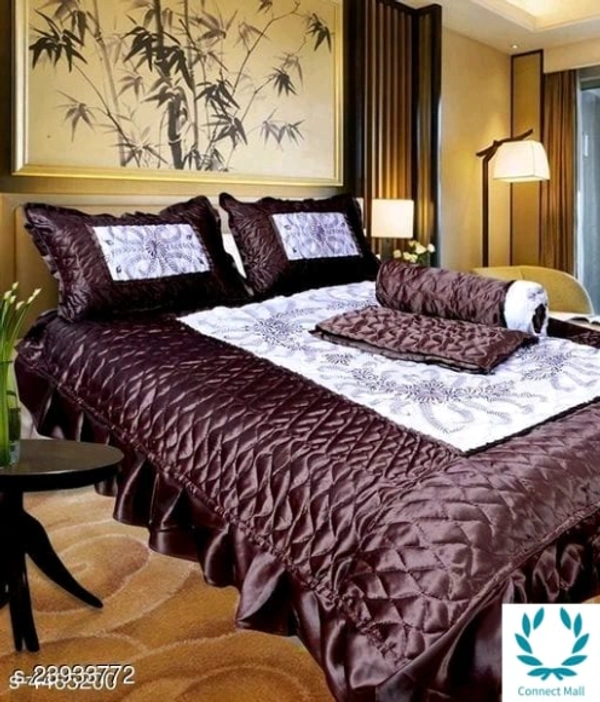 Luxury King Size Bedsheet - King (Length Size: 100 in, Width Size: 90 in, Pillow Length Size: 27 in, Pillow Width Size: 17 in), violt, Satin